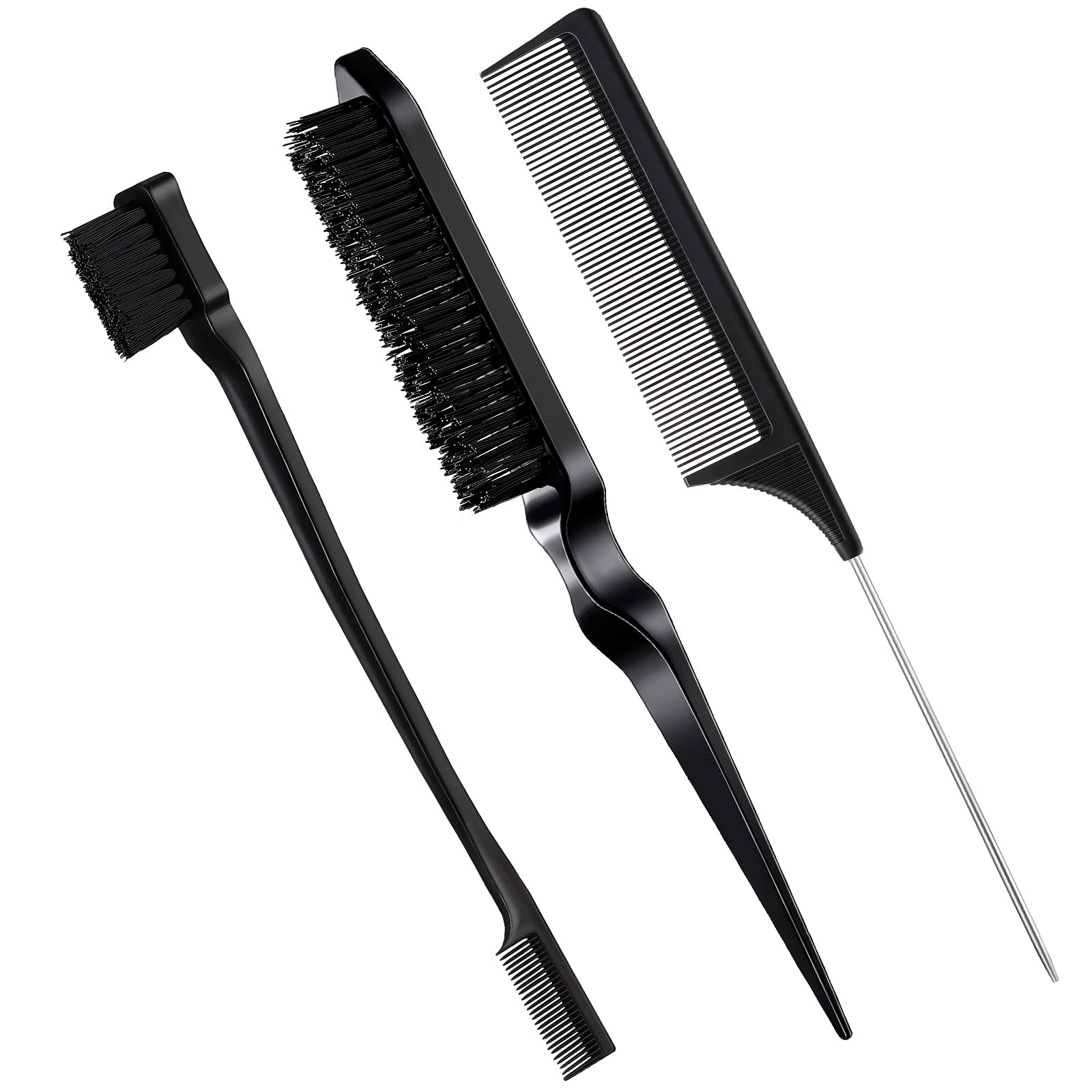 Teasing Comb for Women Black Hair(Black)
