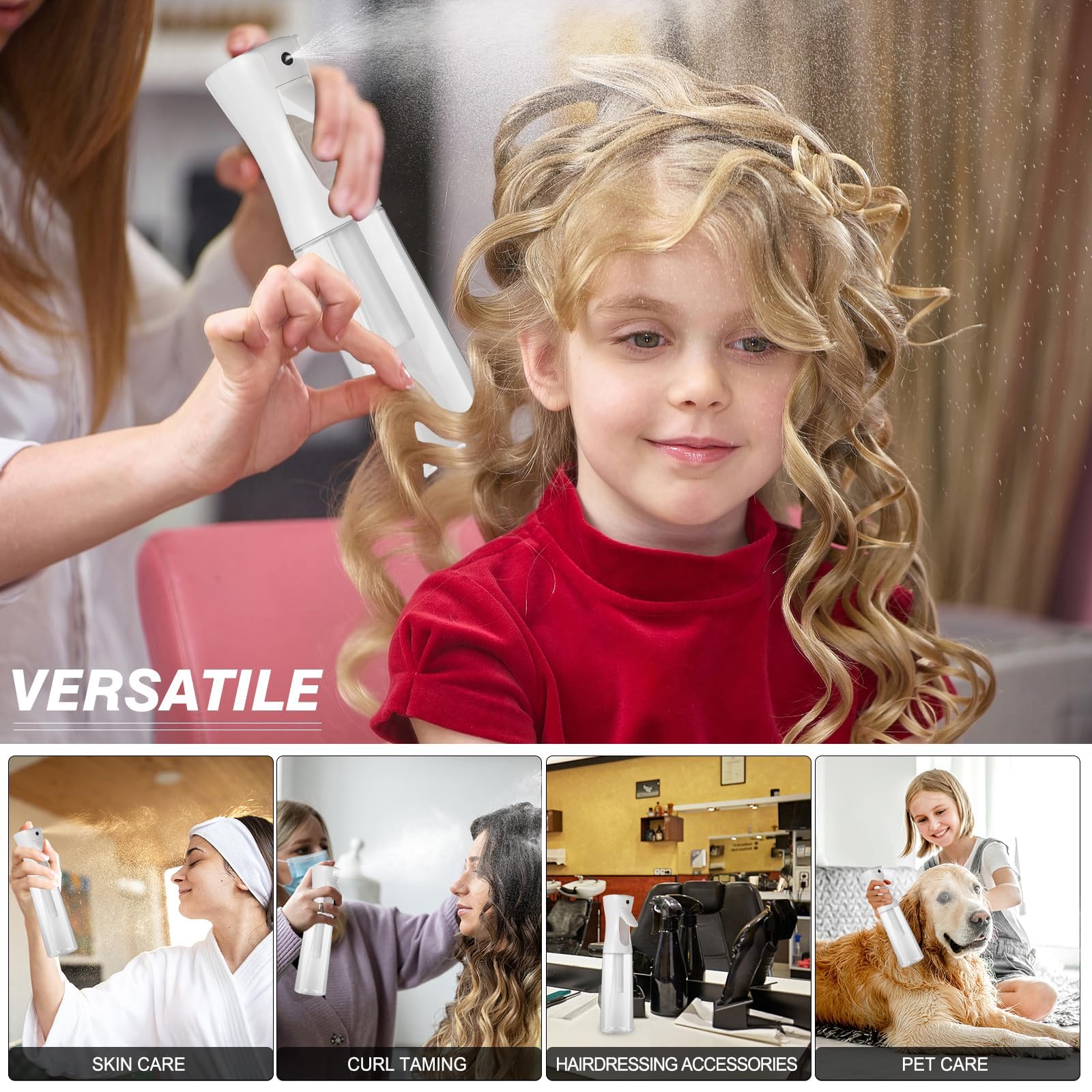 Ultra Fine Water Mister for Hairstyling ,Cleaning, Salons, Plants, Pet Care (10.1oz/300ml)