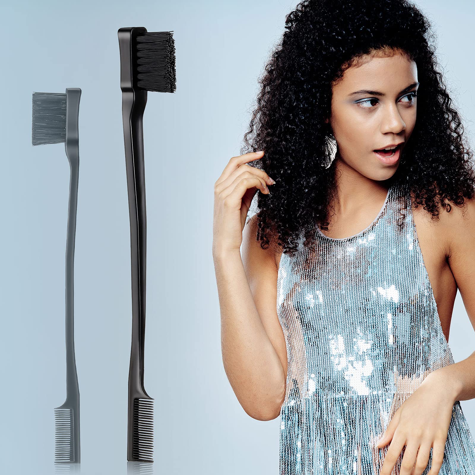 Teasing Comb for Women Black Hair(Black)