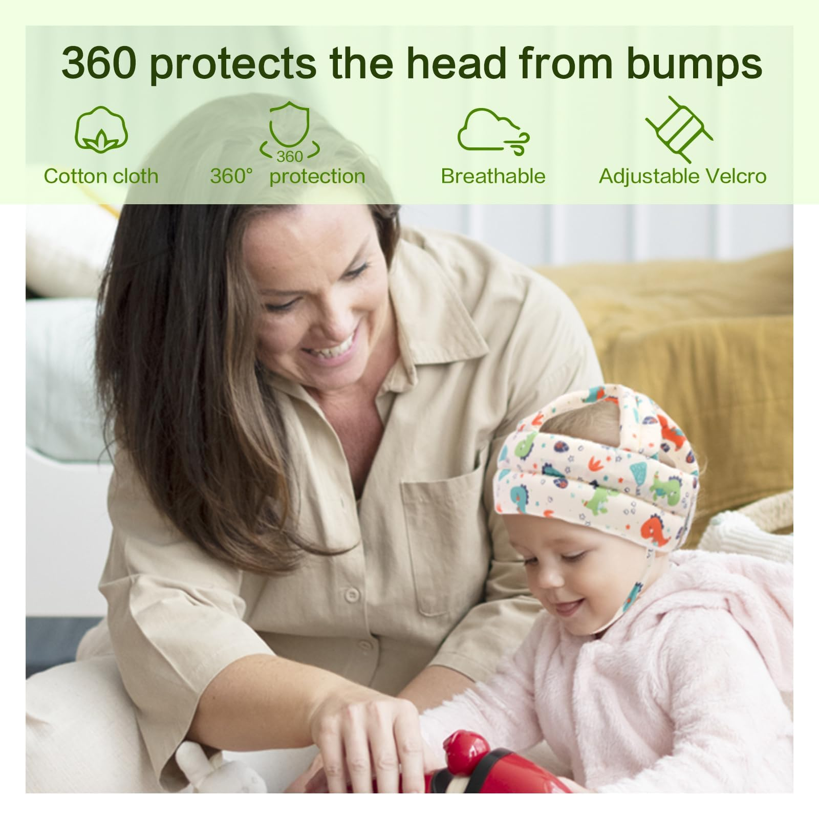 Baby Head Protector - Baby Helmet for Crawling Walking Running - No Bumps and Soft Cushion